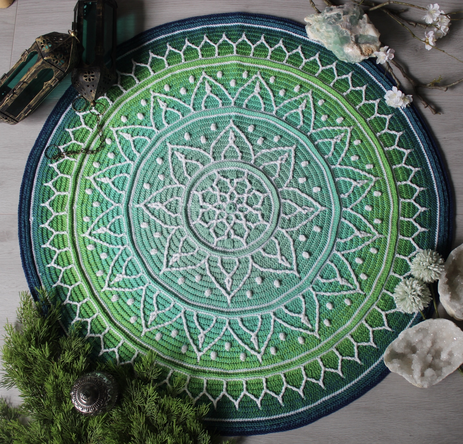 The Indian Flower Rug pattern is now available…